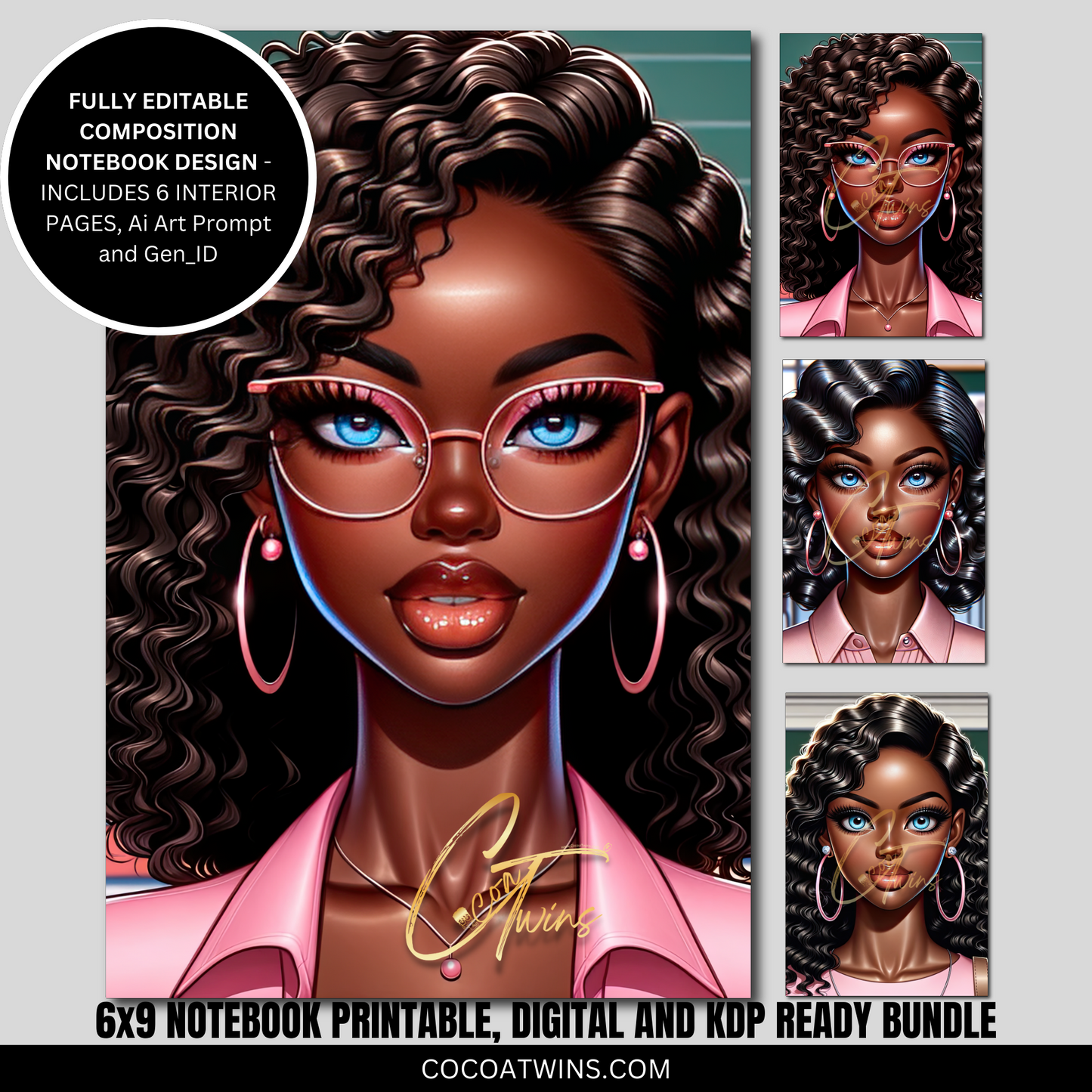 01-BKB | Editable Journal PLR Kit Bundle Set with Ai Art Prompt and Gen_ID | Fully Editable Canva Templates