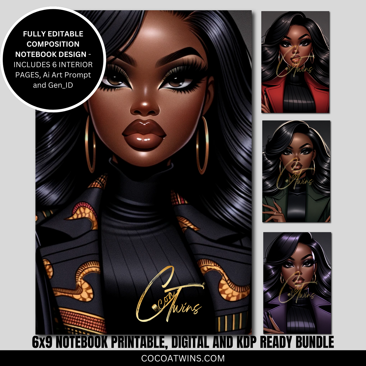 03 | Editable Journal PLR Kit Bundle Set with Ai Art Prompt and Gen_ID | Fully Editable Canva Templates