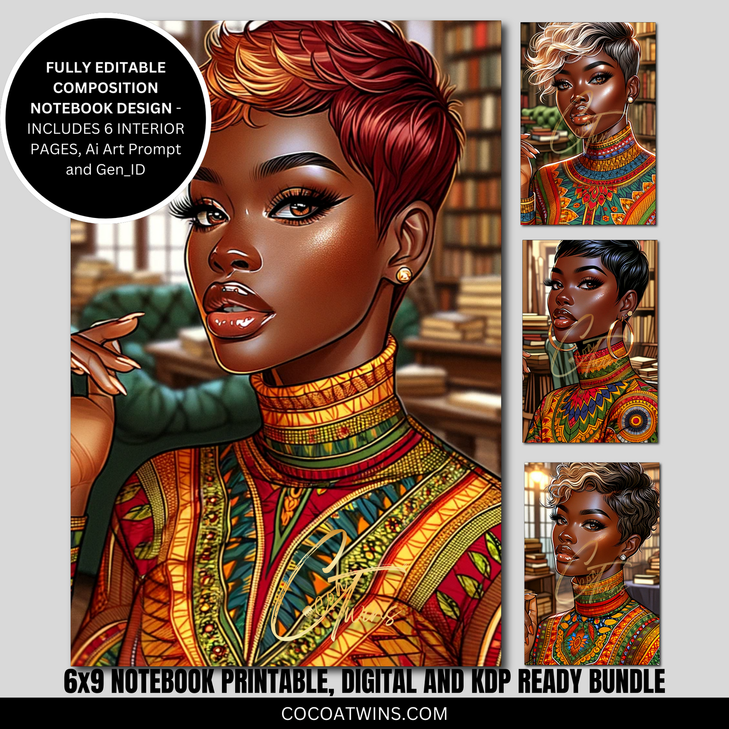 04 | Editable Journal PLR Kit Bundle Set with Ai Art Prompt and Gen_ID | Fully Editable Canva Templates