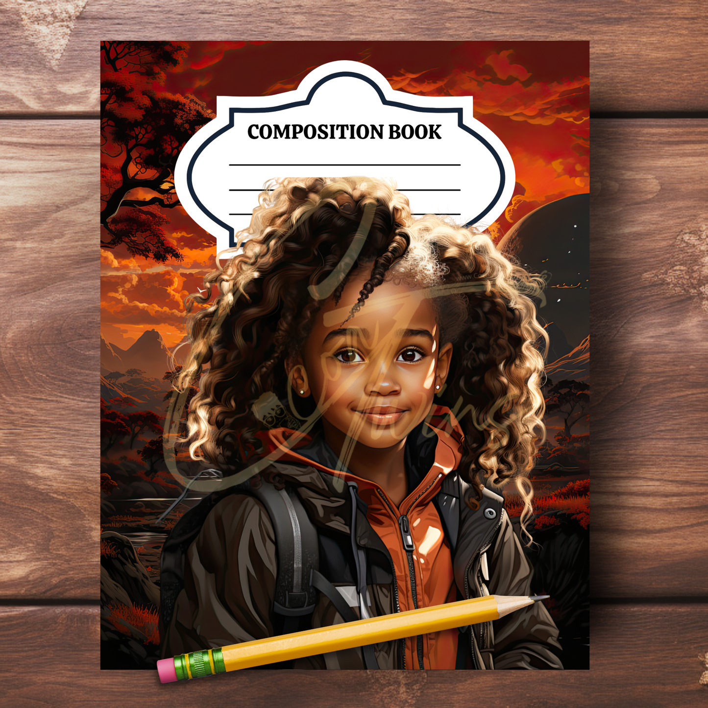 0923-50-BKB | PLR Composition Notebook Covers | PNG Format | 7.5 x 9.25
