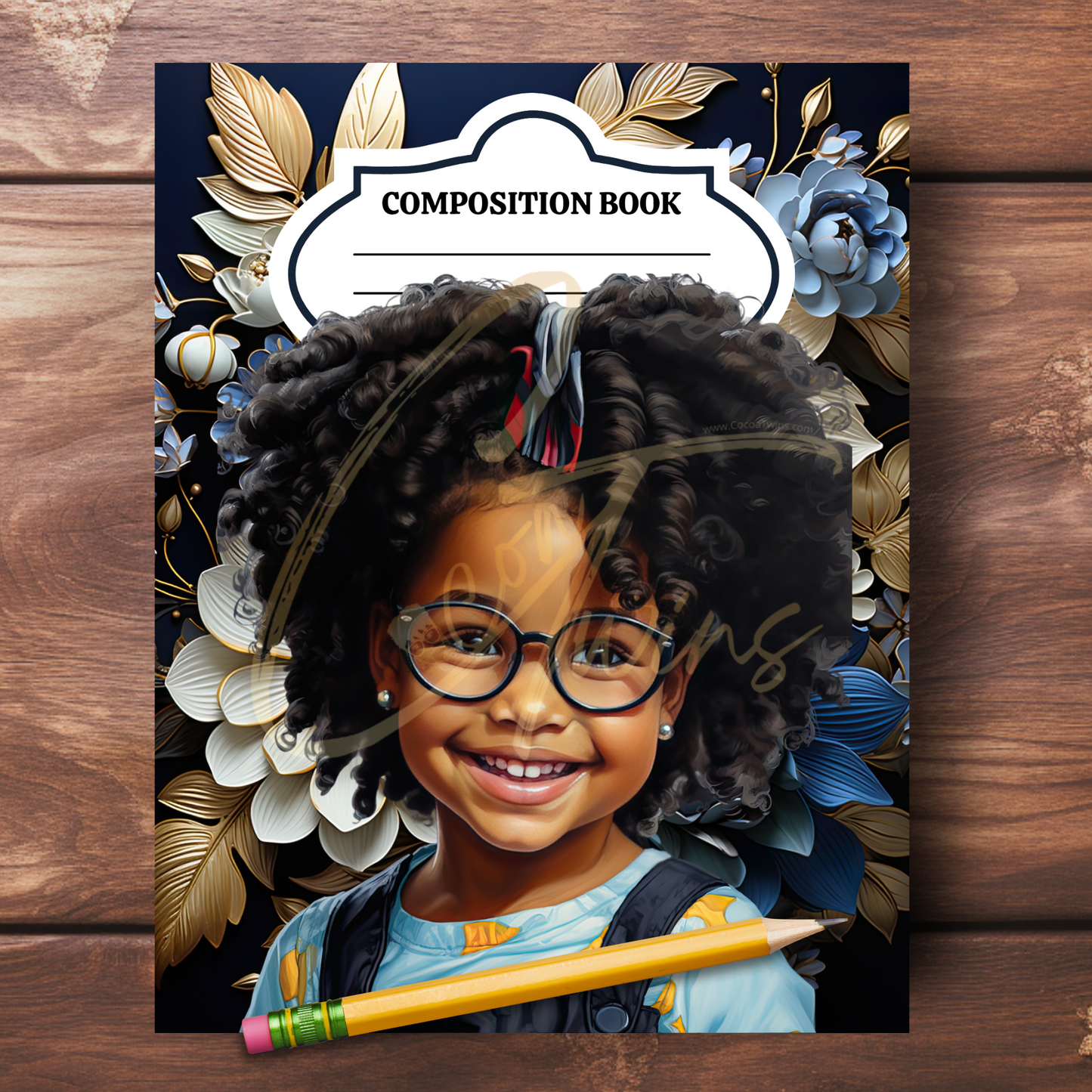 0923-51-BKB | PLR Composition Notebook Covers | PNG Format | 7.5 x 9.25