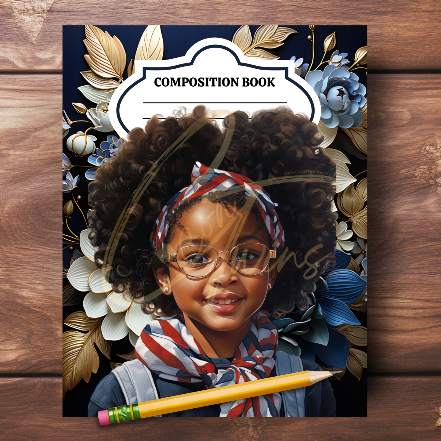 0923-51-BKB | PLR Composition Notebook Covers | PNG Format | 7.5 x 9.25