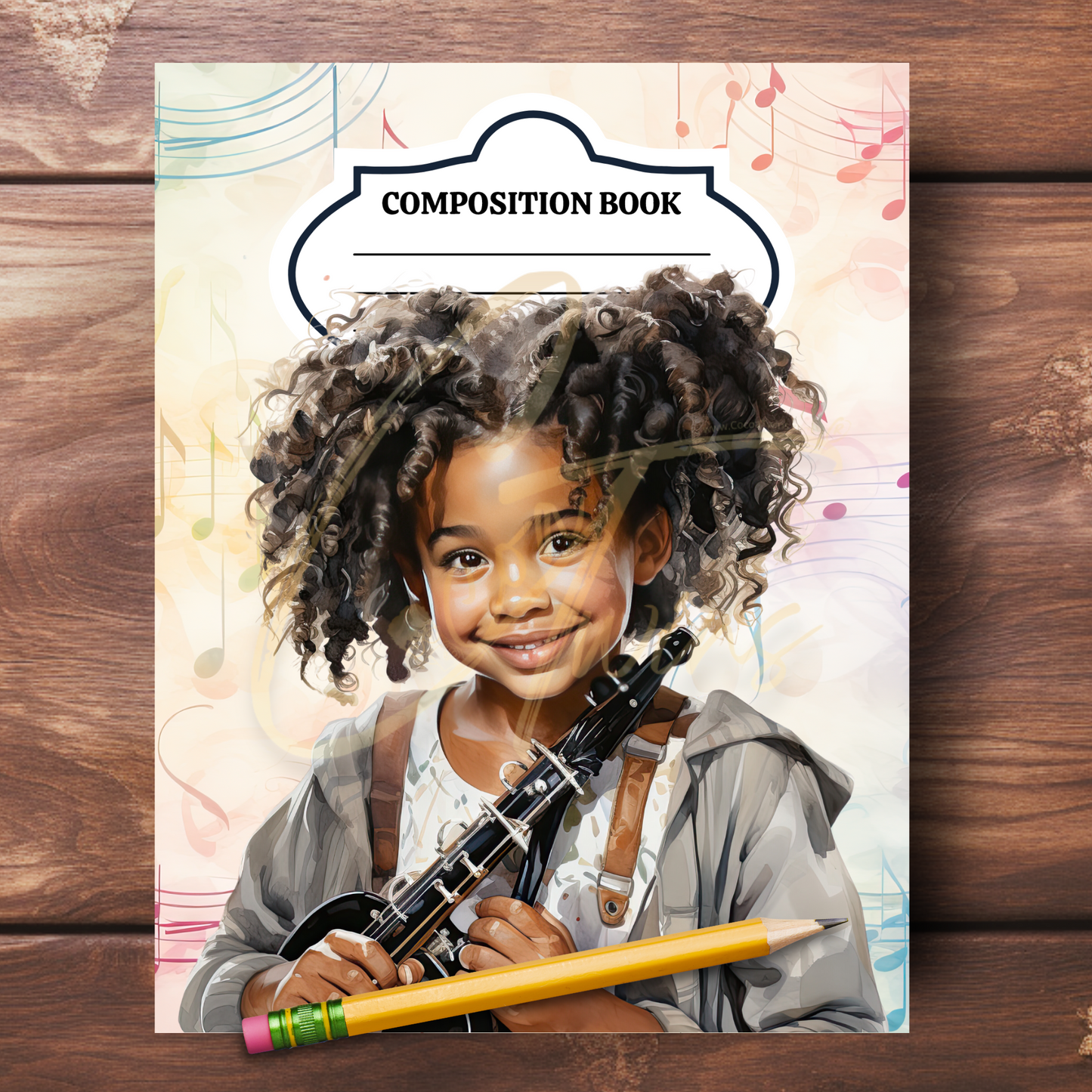0923-45-BKB | PLR Composition Notebook Covers | PNG Format | 7.5 x 9.25