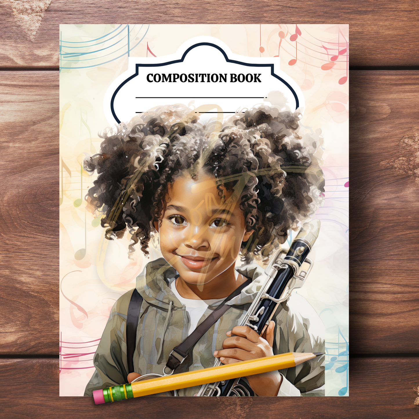 0923-45-BKB | PLR Composition Notebook Covers | PNG Format | 7.5 x 9.25