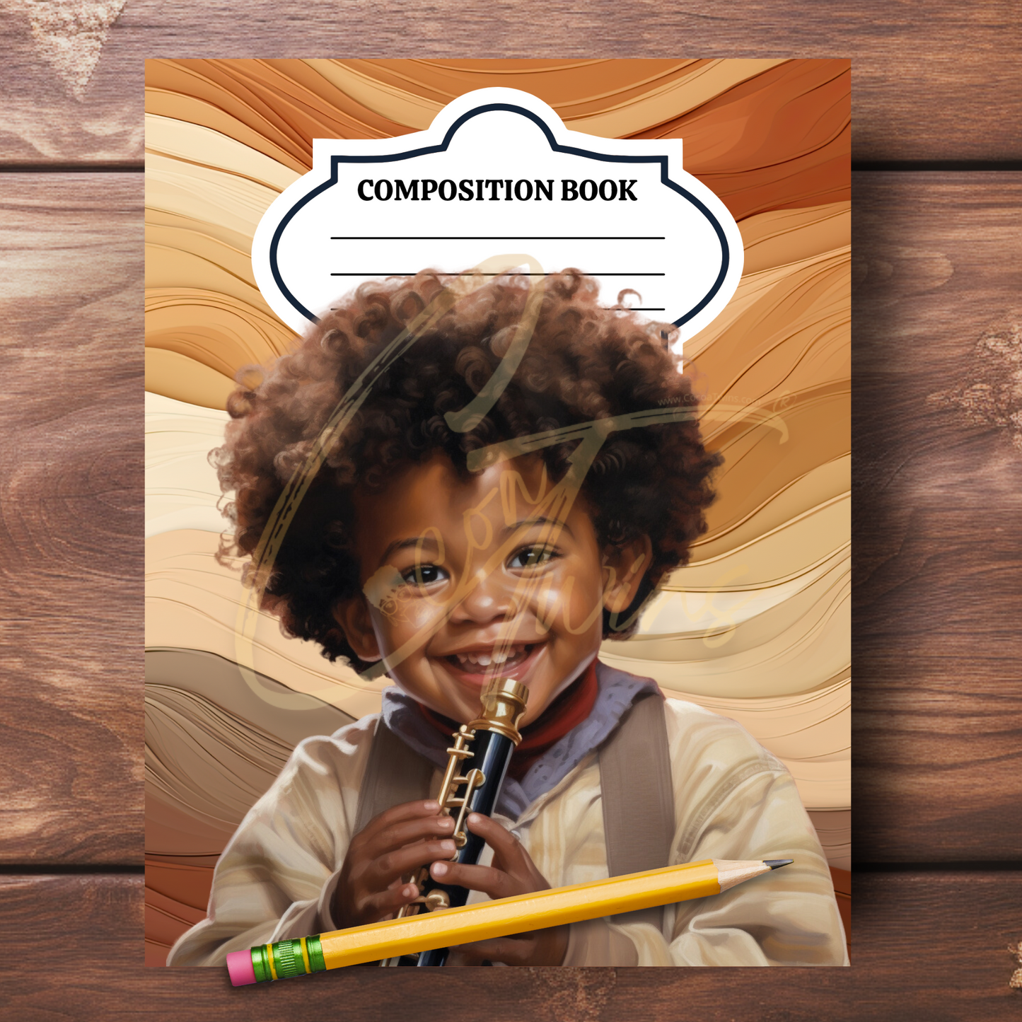 0923-42-BKB | PLR Composition Notebook Covers | PNG Format | 7.5 x 9.25