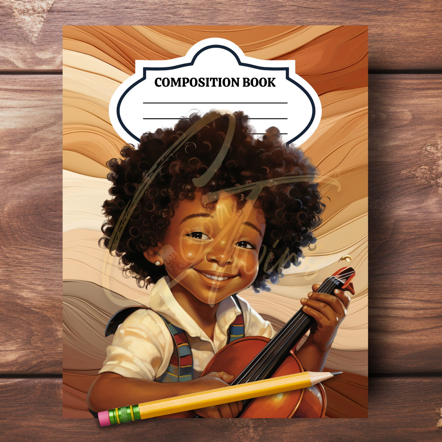 0923-42-BKB | PLR Composition Notebook Covers | PNG Format | 7.5 x 9.25