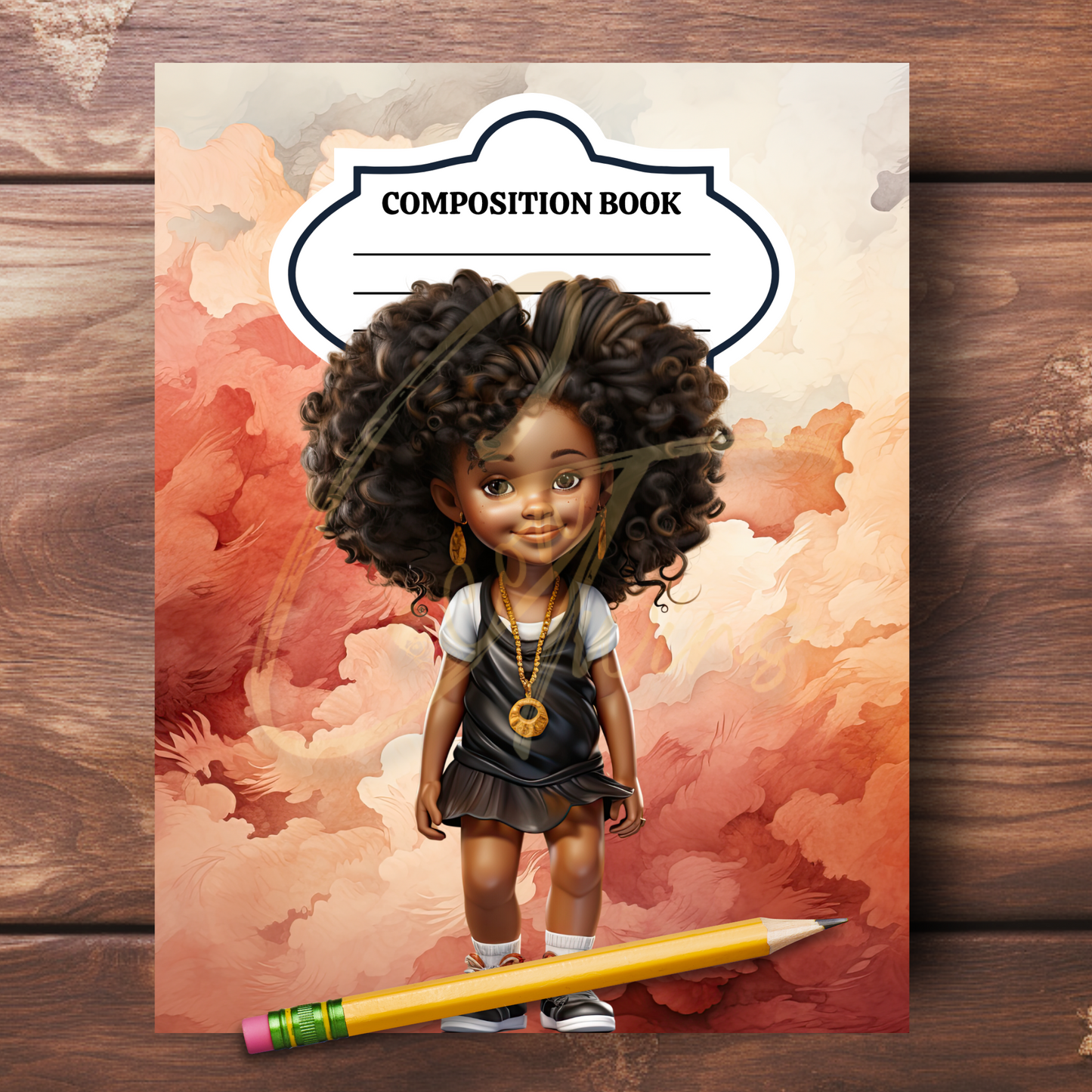 0923-46-BKB | PLR Composition Notebook Covers | PNG Format | 7.5 x 9.25