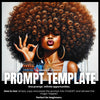 Fillable Art Prompt Base | Afro Elegance