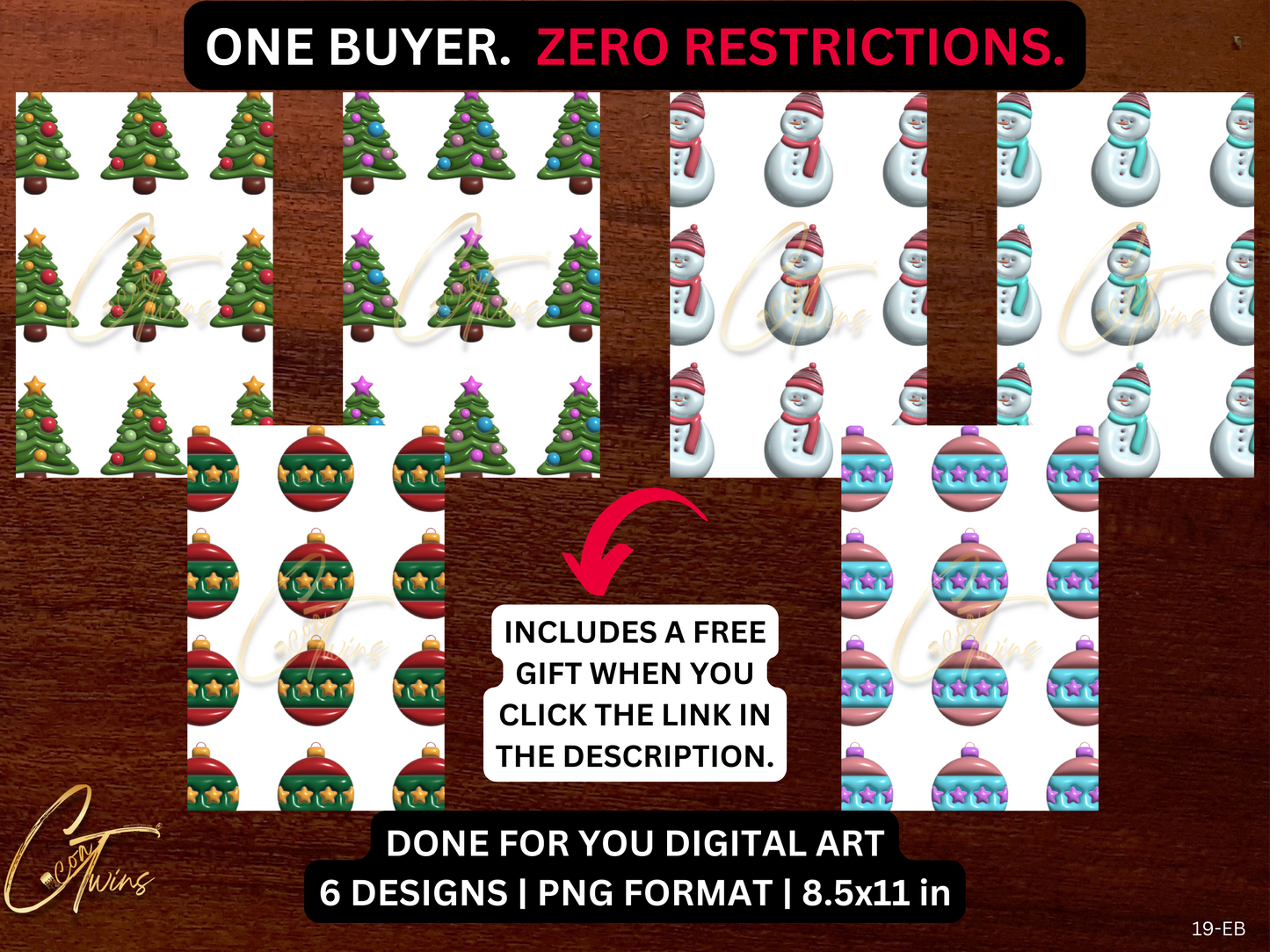 19-EB | PLR 3D Inflated Art | One Buyer. Zero Restrictions | Bonus - See Description