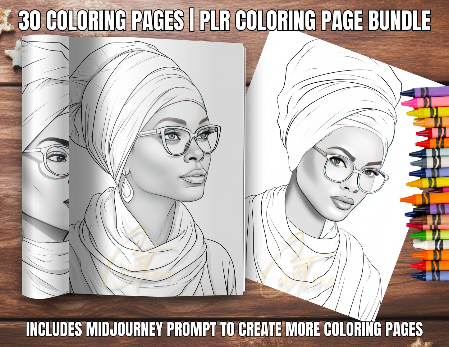 003-BKB | PLR Coloring Pages, Prompt and a Bot | Pre-Black Friday Special for Small Business Owners