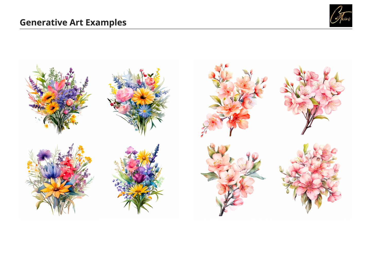 Floral Sticker Design Prompt Guide | MidJourney | Generate Beautiful Flower Stickers | Watercolor | Customizable Prompts