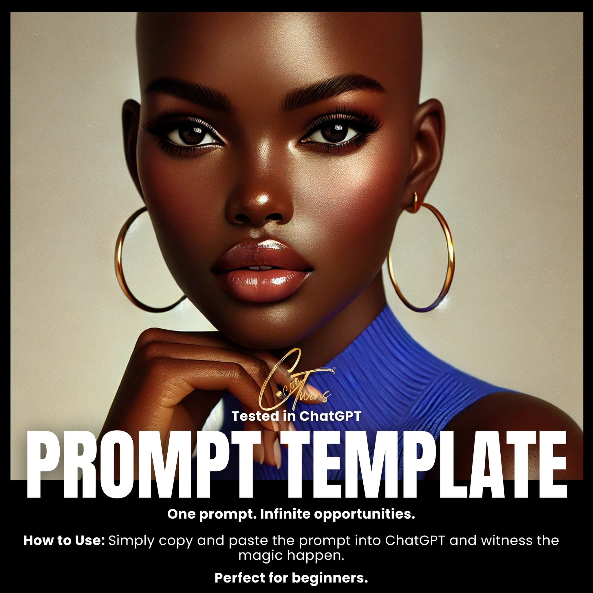 Fillable Art Prompt Base | Bald and Beautiful