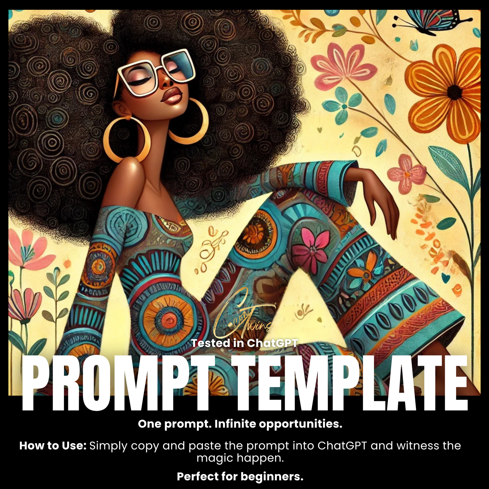 Fillable Art Prompt Base | Boho Bliss