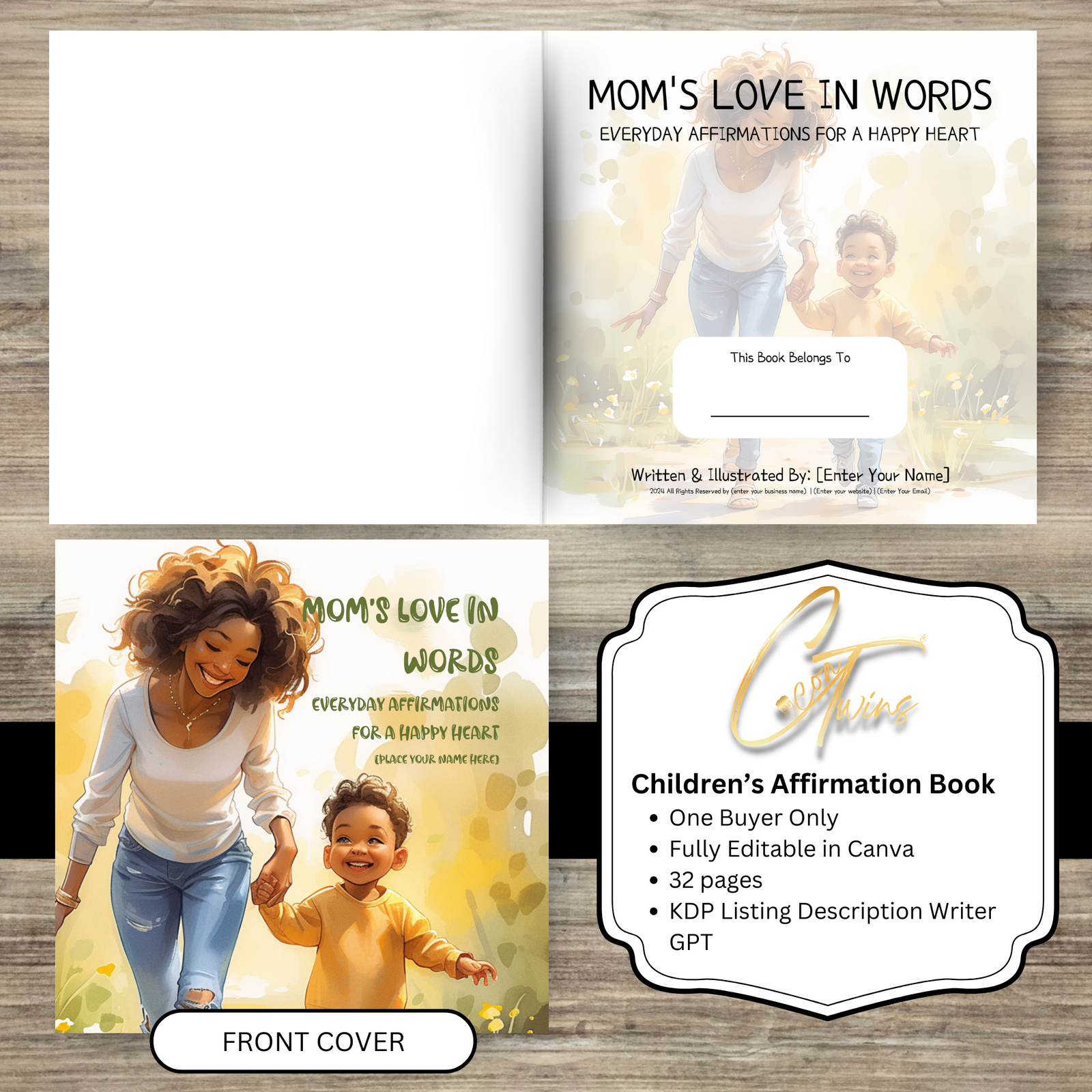 Mom's Love in Words | One Buyer Children's Affirmation Books