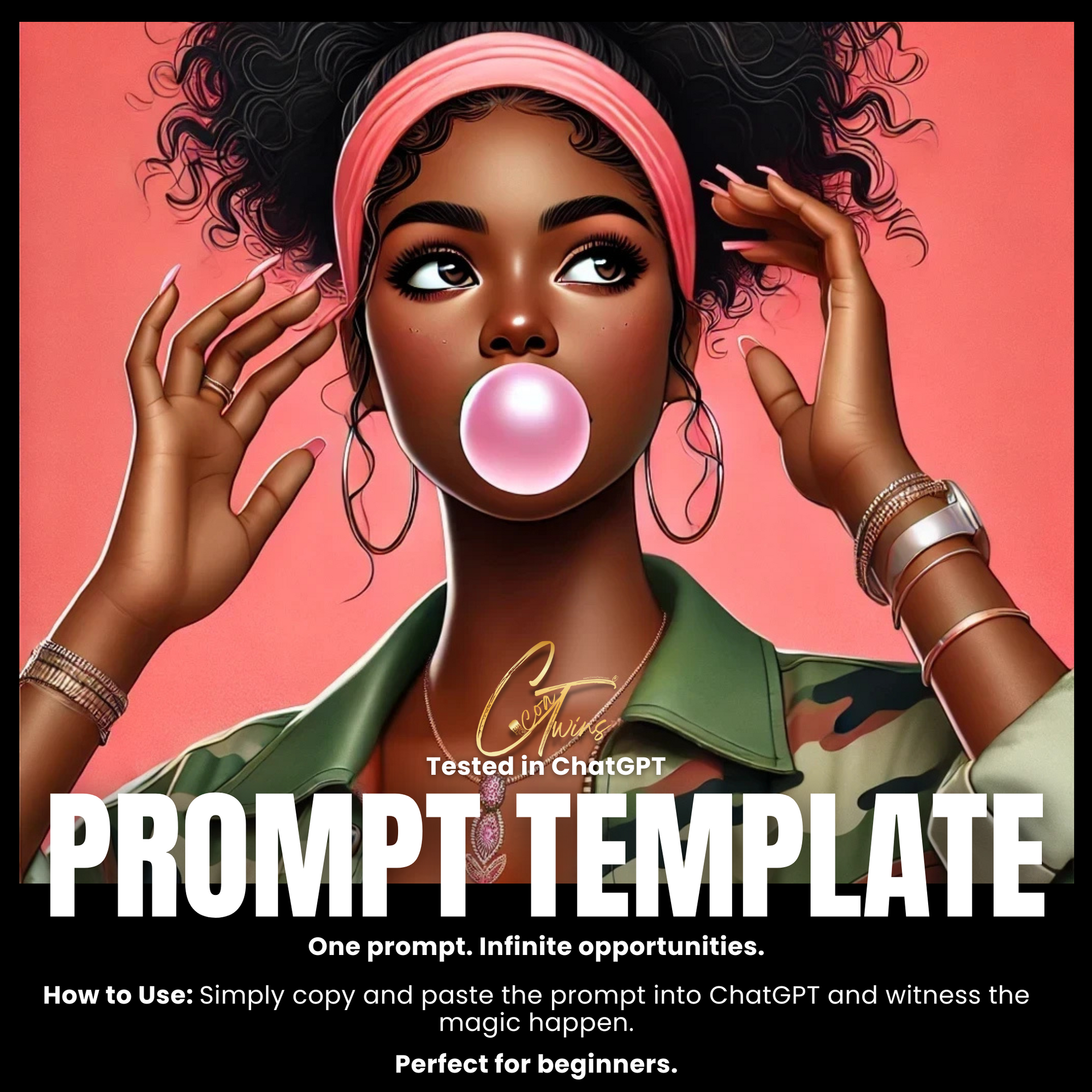 Fillable Art Prompt Base | Bubblegum Vibes