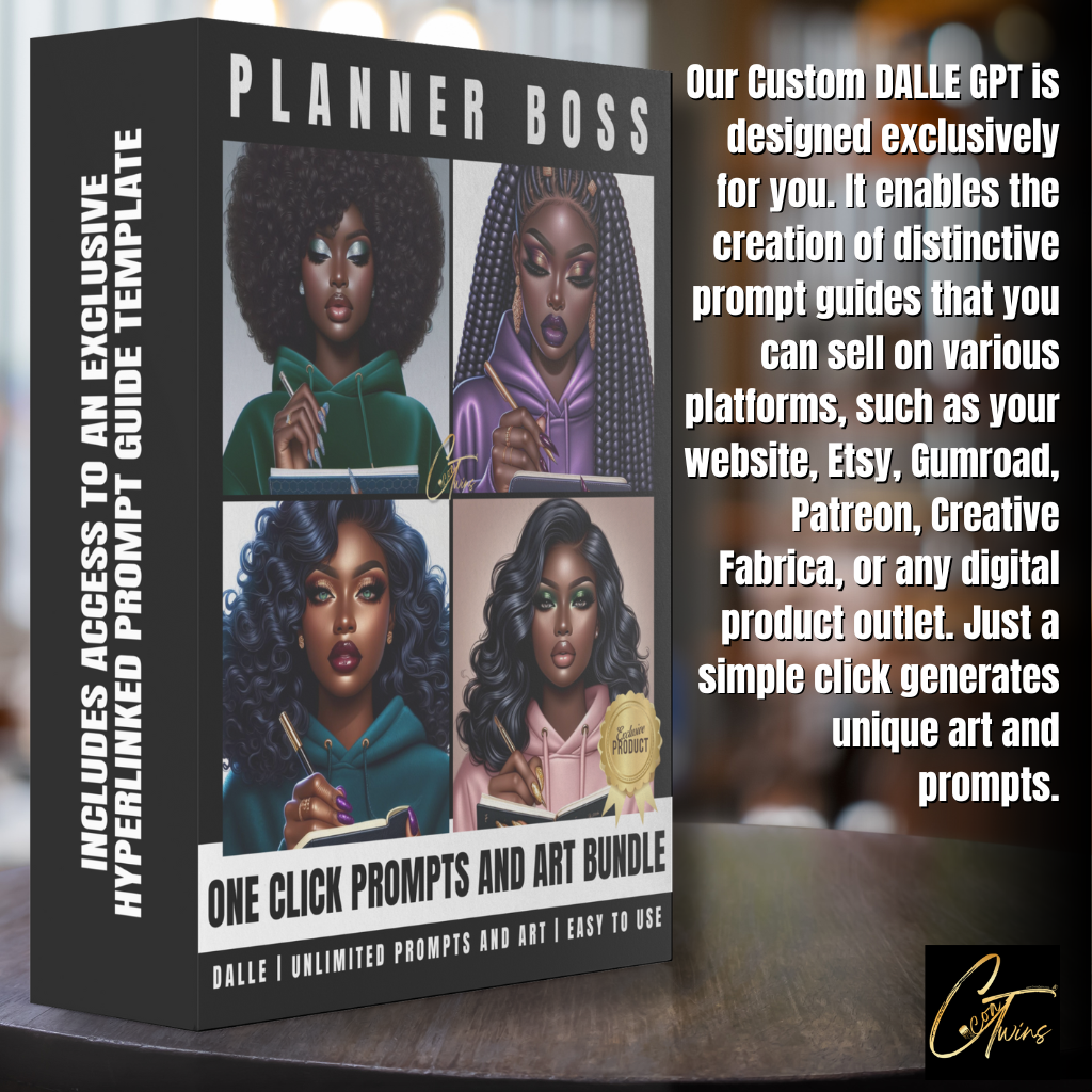 Planner Boss | Custom DALL·E GPT with a Fully Editable Hyperlinked Prompt Guide Template