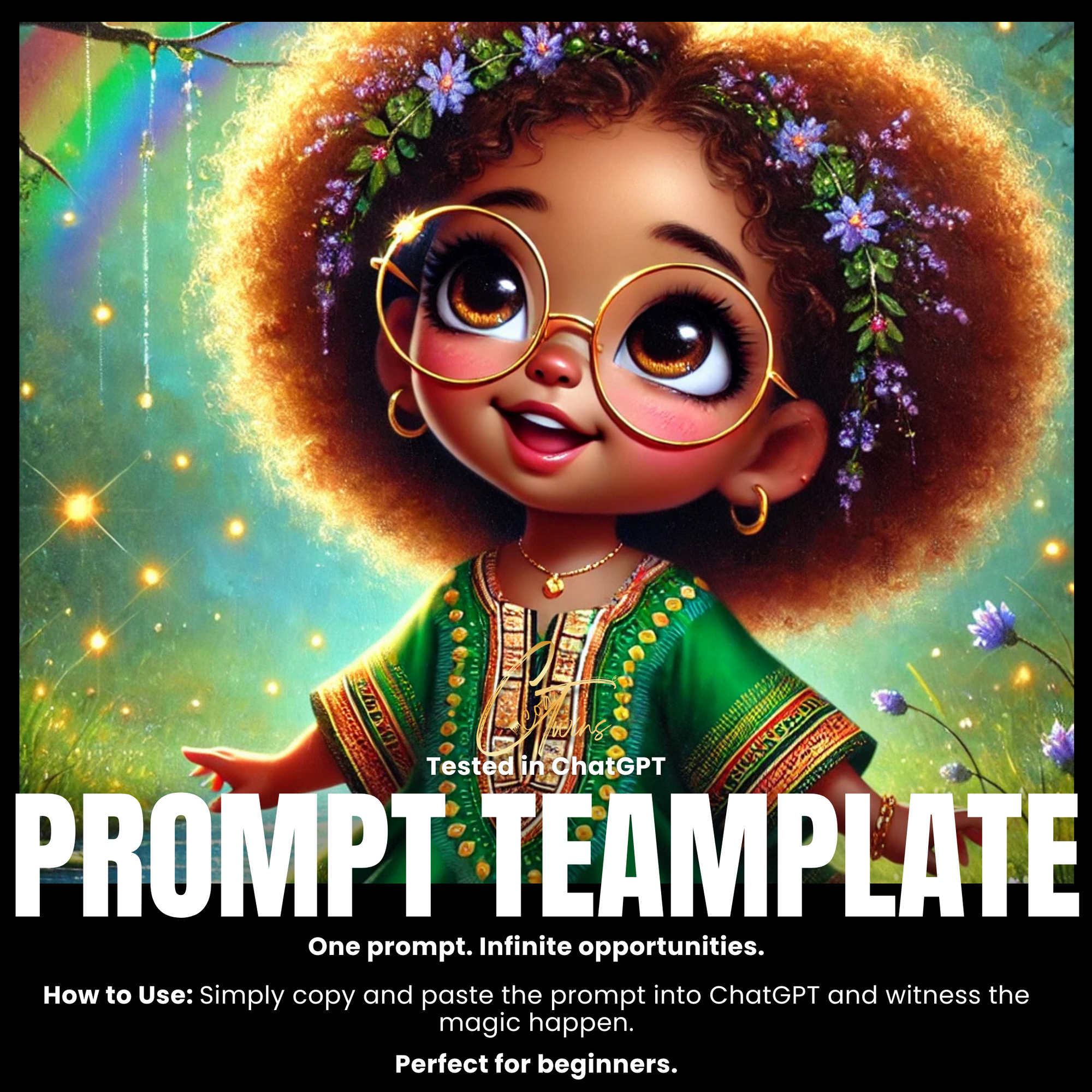 Fillable Art Prompt Base | Chibi Spring Joy
