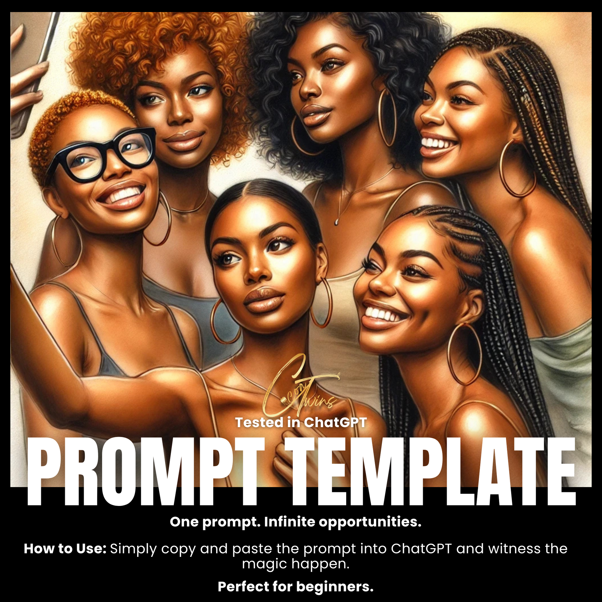 Fillable Art Prompt Base | Sisterhood Glow