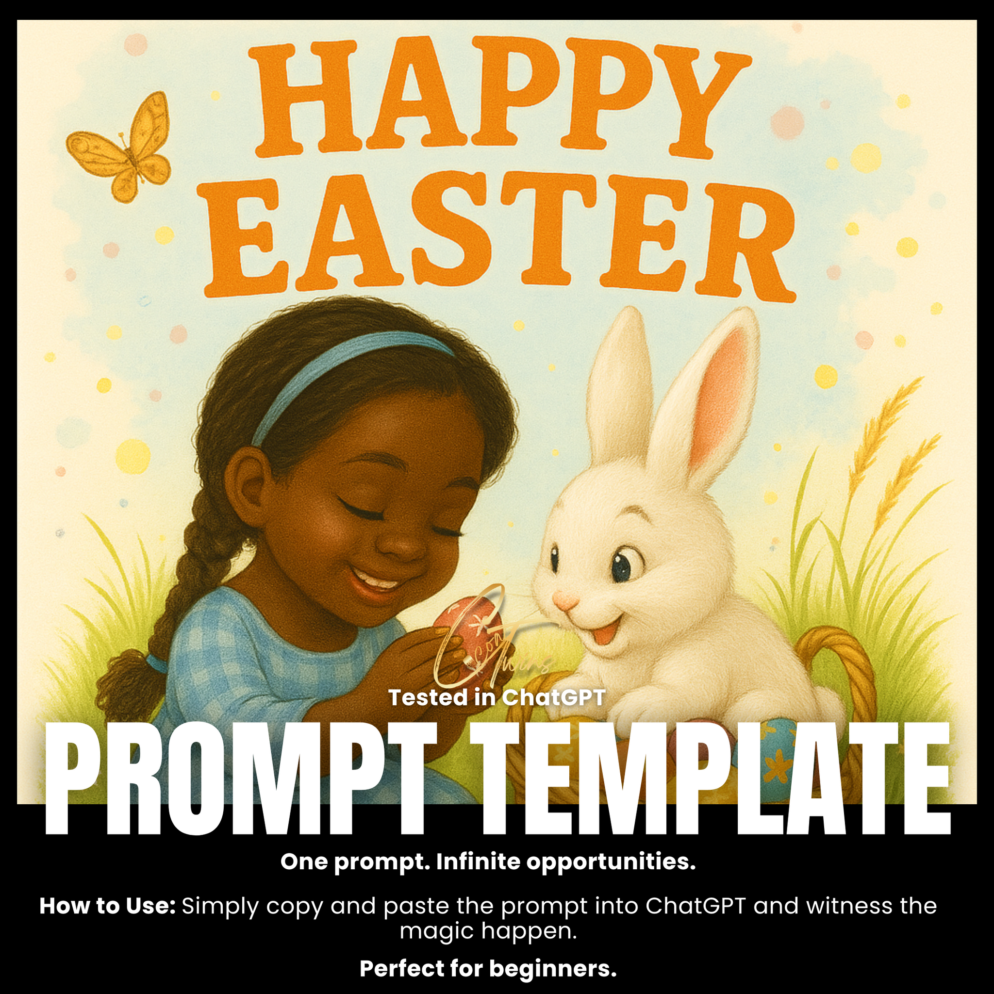 Fillable Art Prompt Base | Easter Joy