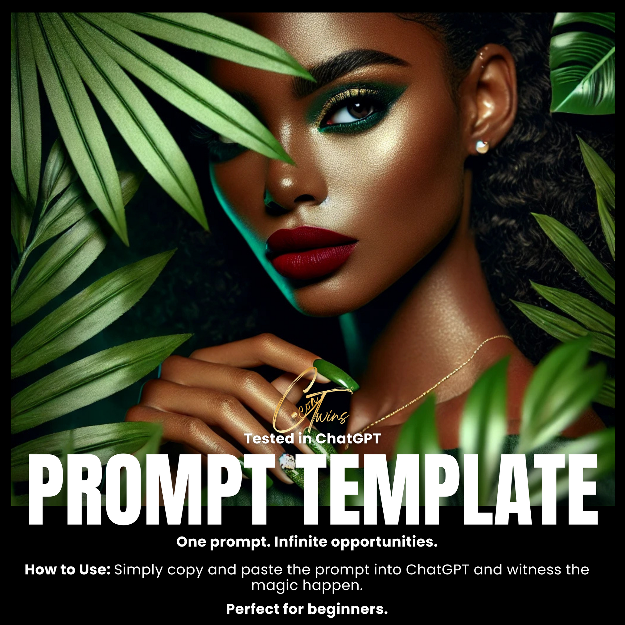 Fillable Art Prompt Base | Emerald Veil