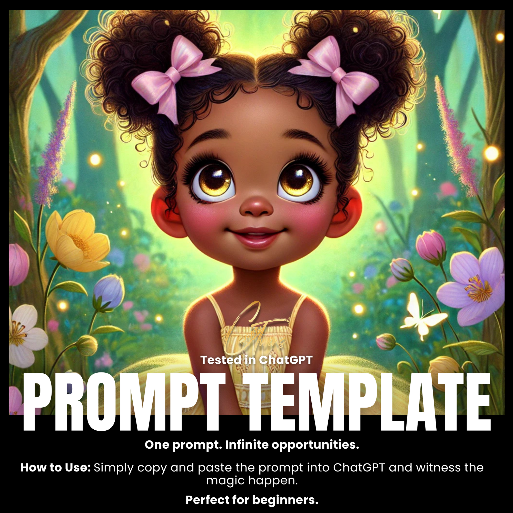 Fillable Art Prompt Base | Fairy Glow