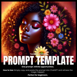 Fillable Art Prompt Base | Floral Serenity