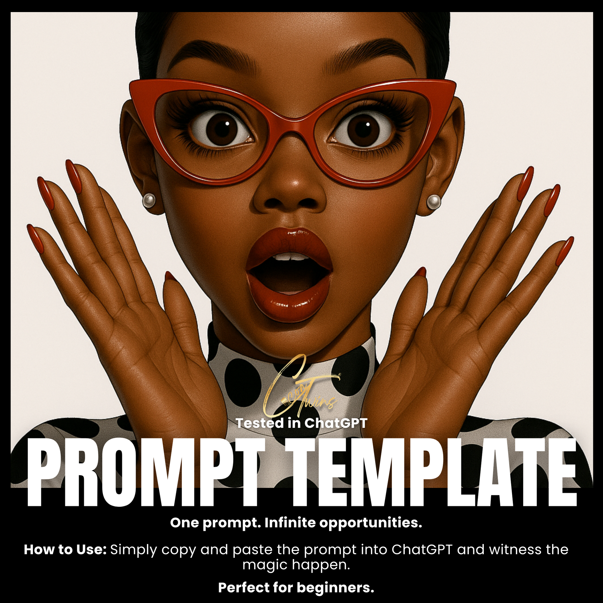 Fillable Art Prompt Base | Gloss and Dots