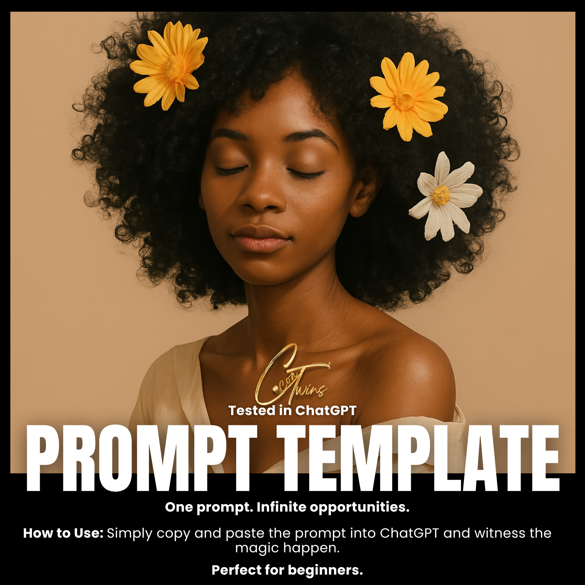 Fillable Art Prompt Base | Golden Petals, Golden Skin