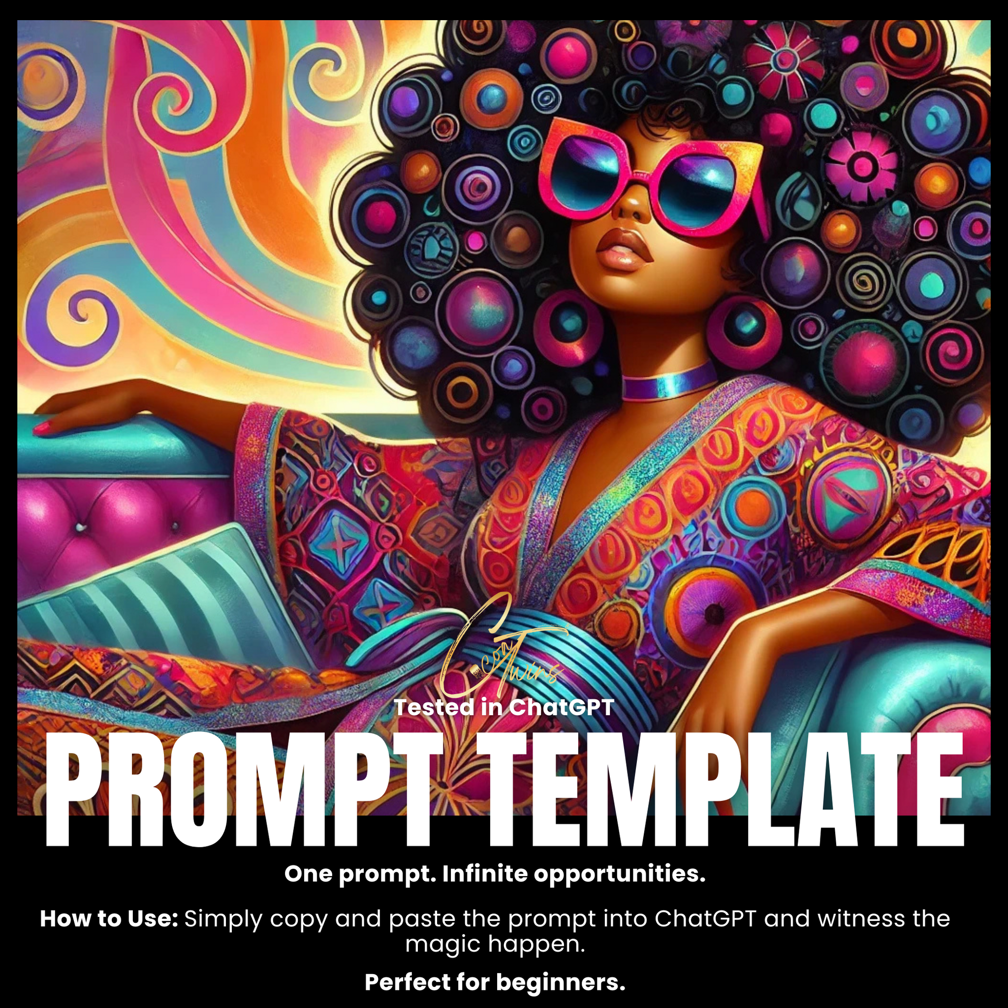 Fillable Art Prompt Base | Groovy Luxe