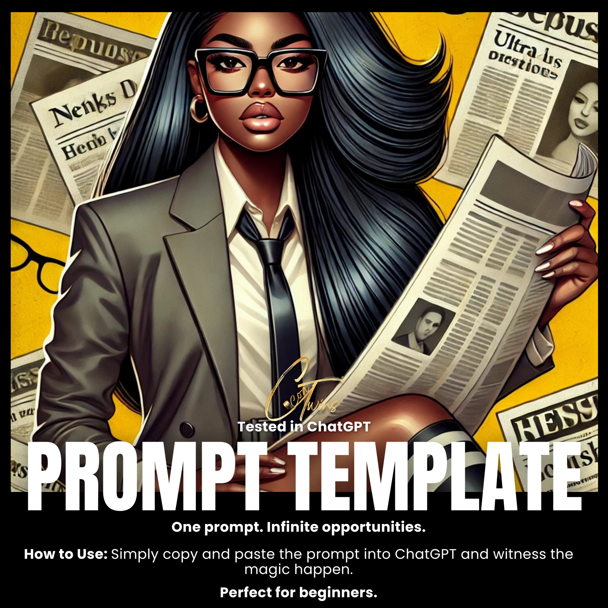 Fillable Art Prompt Base | Headline Chic
