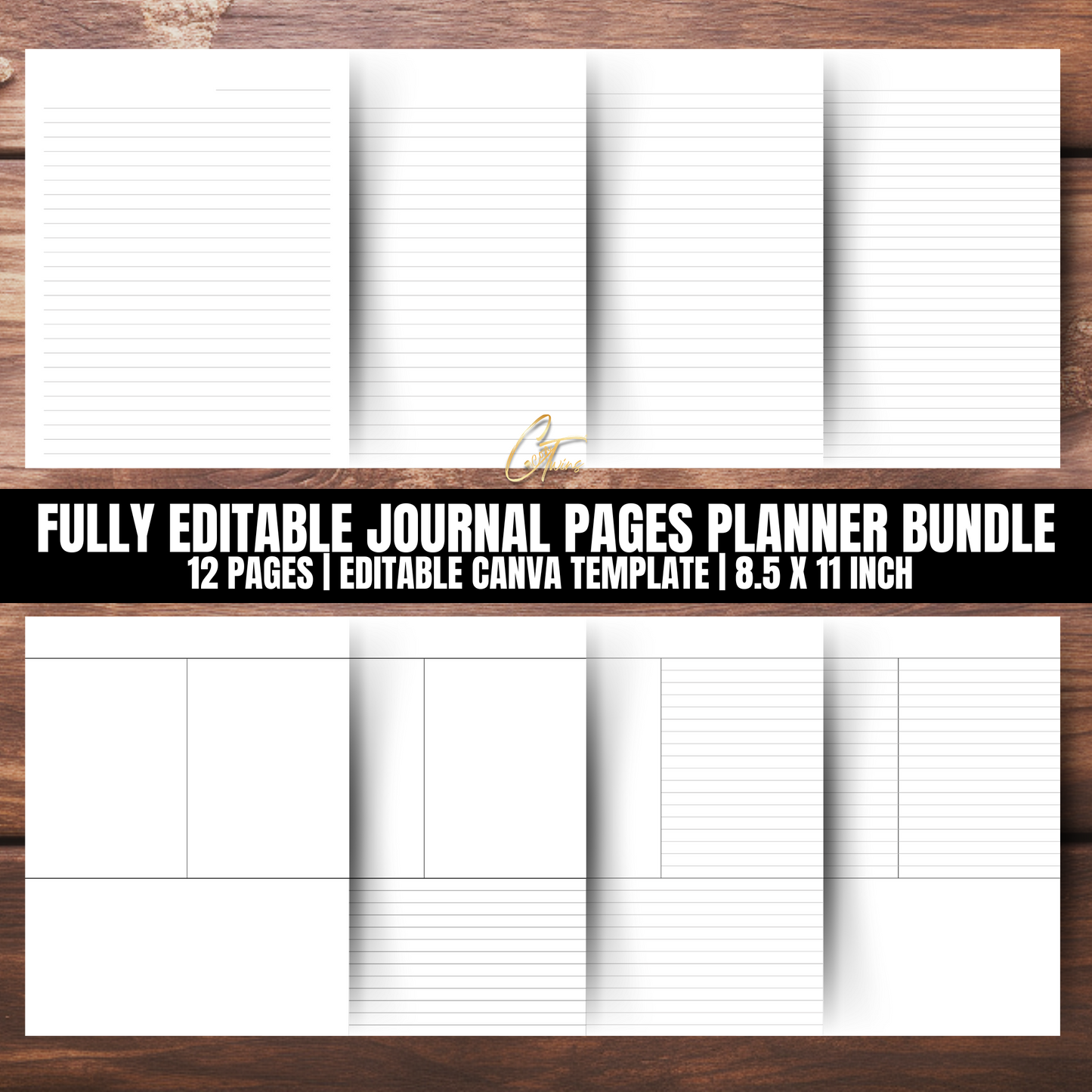 Printable Journal and Notebook Page Bundle (PLR Printable and Digital Download Product)