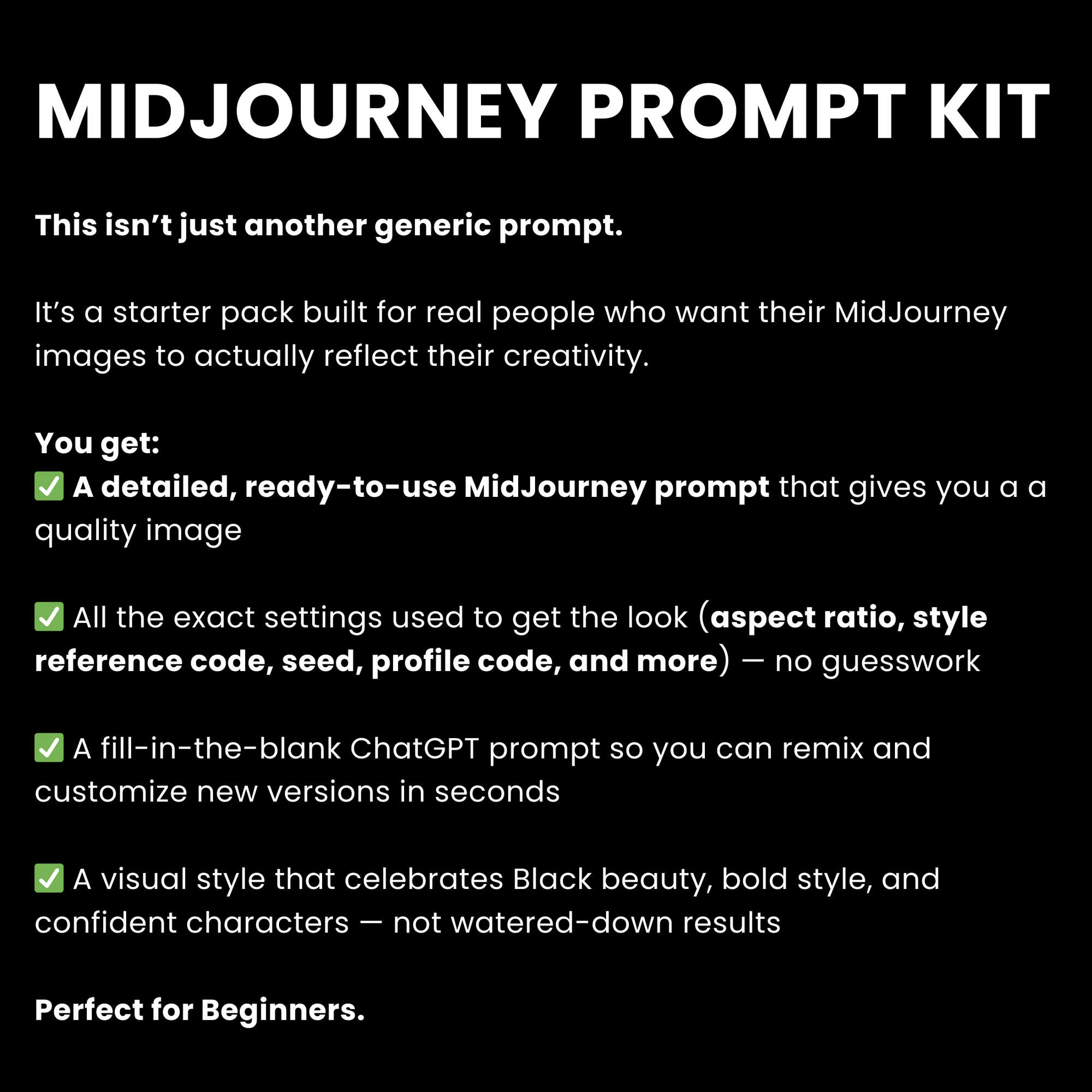 MidJourney Prompt Kit | Serene