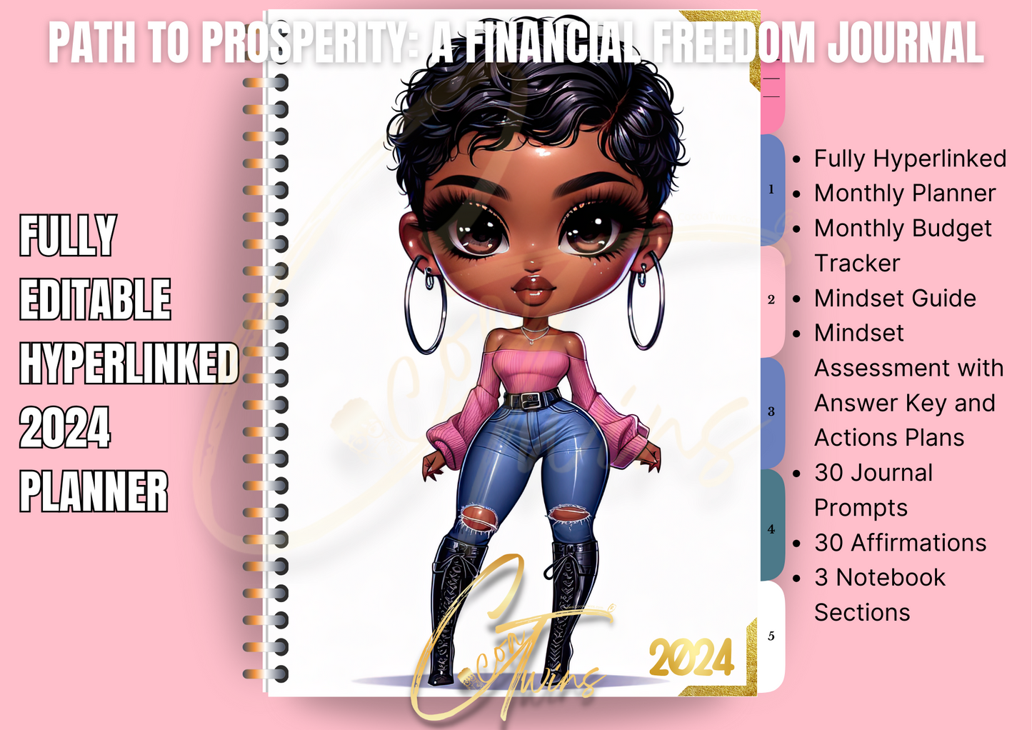 Path to Prosperity: A Financial Freedom Journal | PDF and Canva Template | Planner and Mindset Guide - ONE BUYER PLR