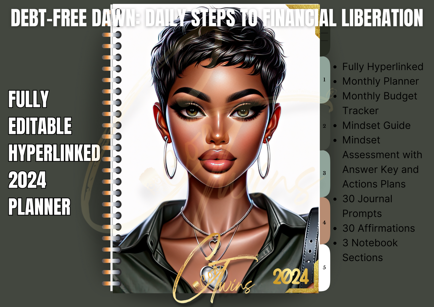Debt-Free Dawn - Daily Steps to Financial Liberation | PDF and Canva Template | Planner and Mindset Guide - ONE BUYER PLR