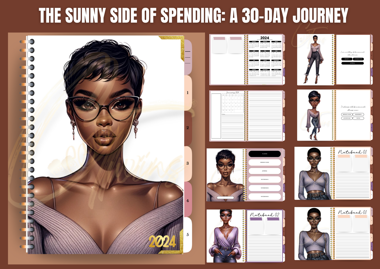 The Sunny Side of Spending - A 30-Day Journey | PDF and Canva Template | Planner and Mindset Guide - ONE BUYER PLR