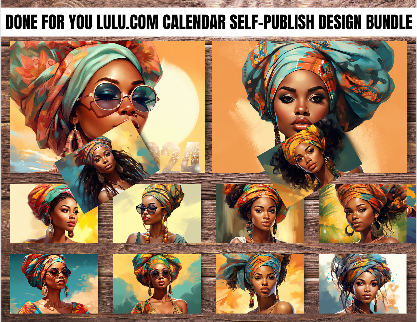015-BKB | Create & Sell Your Own 2024 Calendars | DFY Designs & Templates