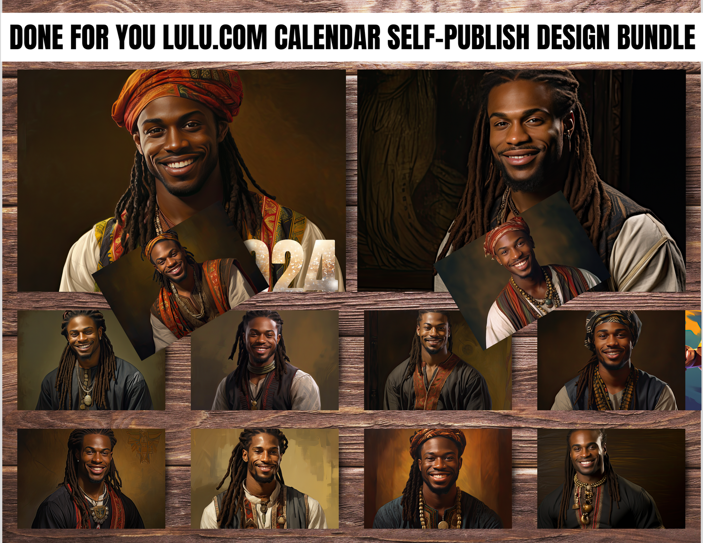 013-BKB | Create & Sell Your Own 2024 Calendars | DFY Designs & Templates