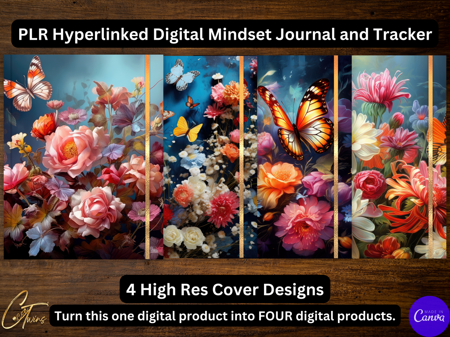 Embracing Inner Resilience - Navigating Life's Challenges with Strength and Grace | PLR Digital Hyperlinked Mindset Journal Set