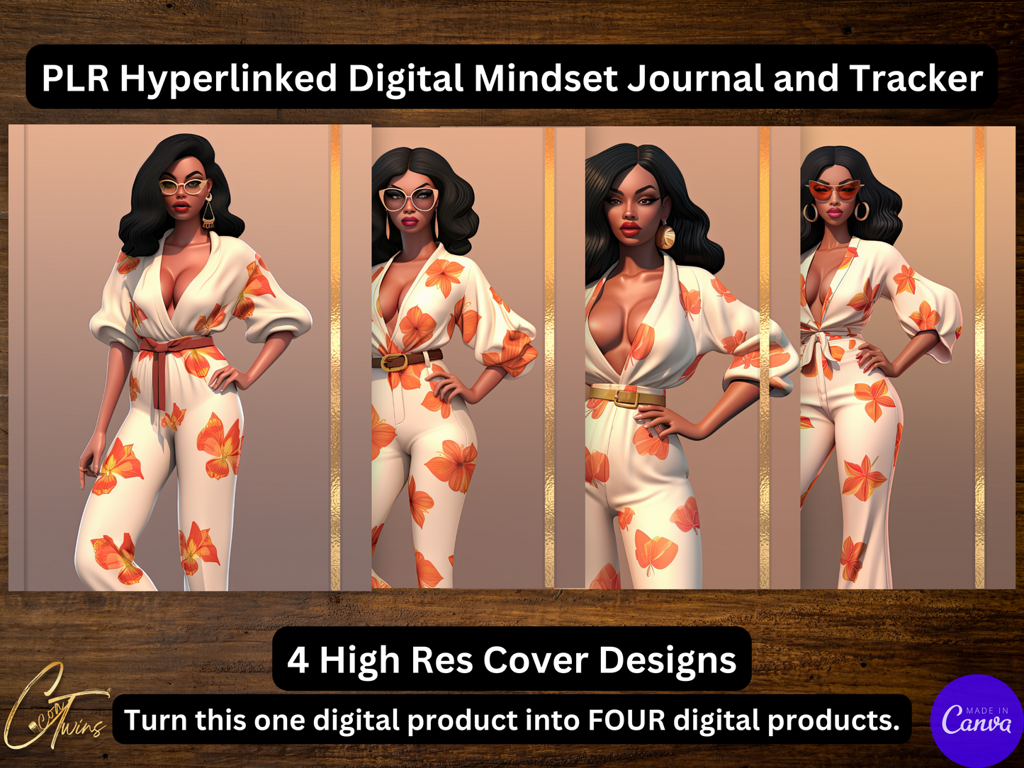 Empowerment from Within - Unleashing Your Potential for Success and Fulfillment | PLR Digital Hyperlinked Mindset Journal Set