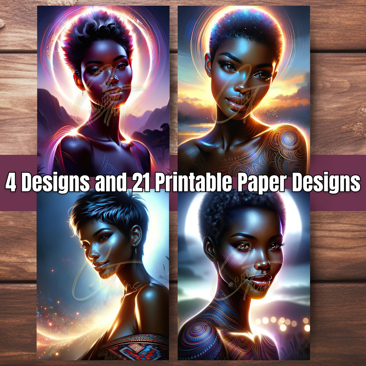 Midnight Beauty | Editable Journal PLR Kit with a Bonus Hyperlinked Planner | Fully Editable Canva Templates