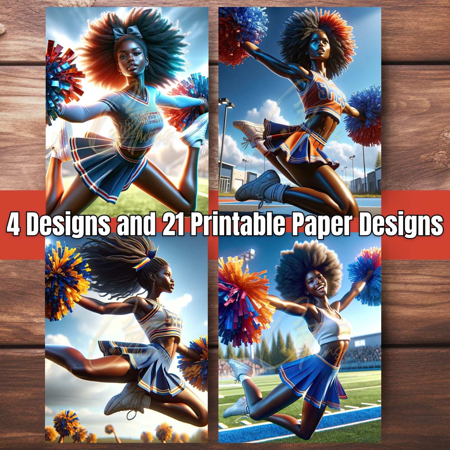Cheerleaders | Editable Journal PLR Kit with a Bonus Hyperlinked Planner | Fully Editable Canva Templates