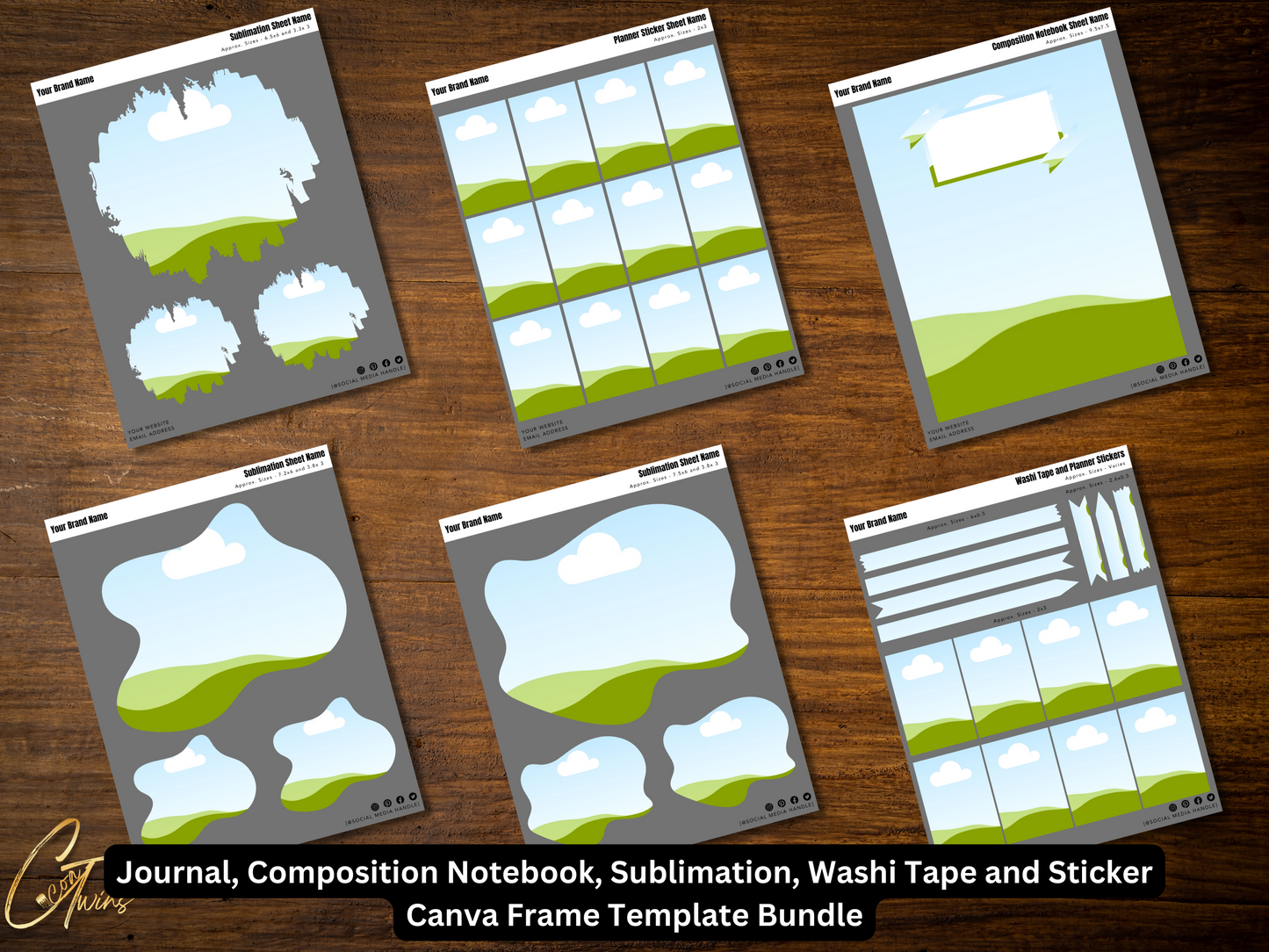 PLR | Sticker and Journal Canva Frame Bundle | Limited Quantities