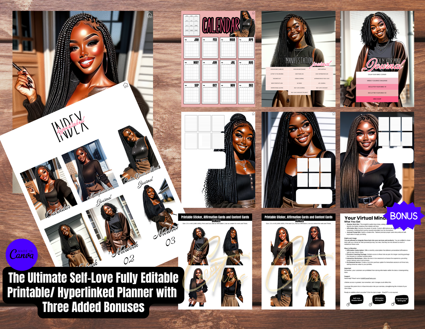 010EB | The Ultimate Self-Love Planner Bundle PLR - ONE BUYER | Bonus Offer: Access to an Exclusive Set of ChatBots