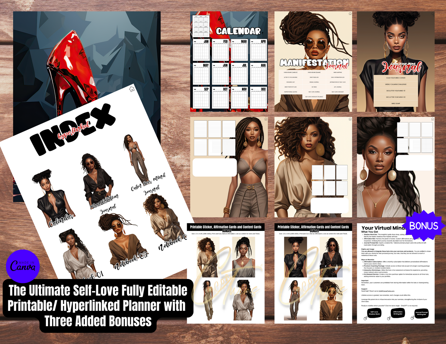 004EB | The Ultimate Self-Love Planner Bundle PLR - ONE BUYER | Bonus Offer: Access to an Exclusive Set of ChatBots