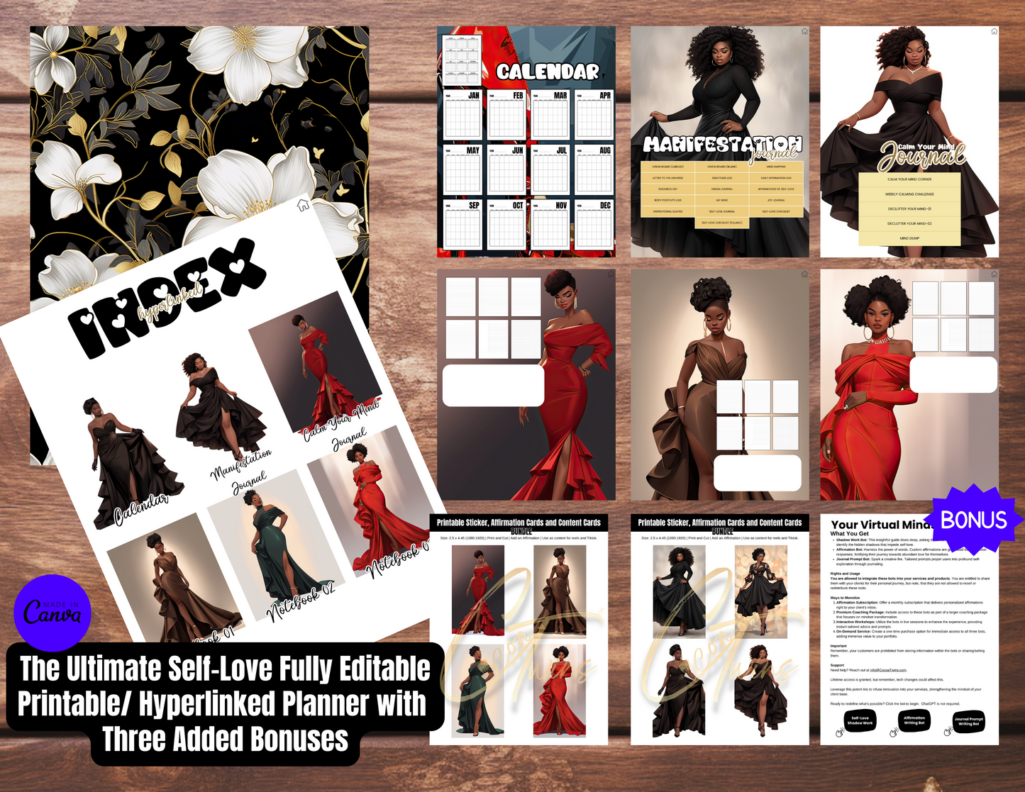 005EB | The Ultimate Self-Love Planner Bundle PLR - ONE BUYER | Bonus Offer: Access to an Exclusive Set of ChatBots