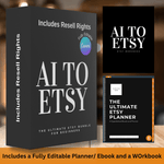 Ultimate Etsy Success Bundle - AI to Etsy Workbook & Hyperlinked Planner (Includes Resell Rights) - Cocoa Twins