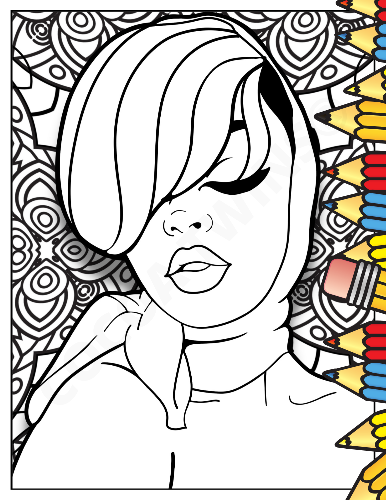 Beautiful Girls Coloring Pages - page 2