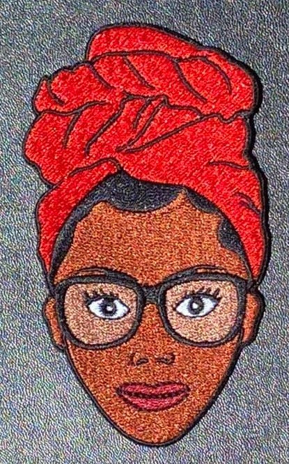 Wrapped Avah - Embroidered Iron-On Patch