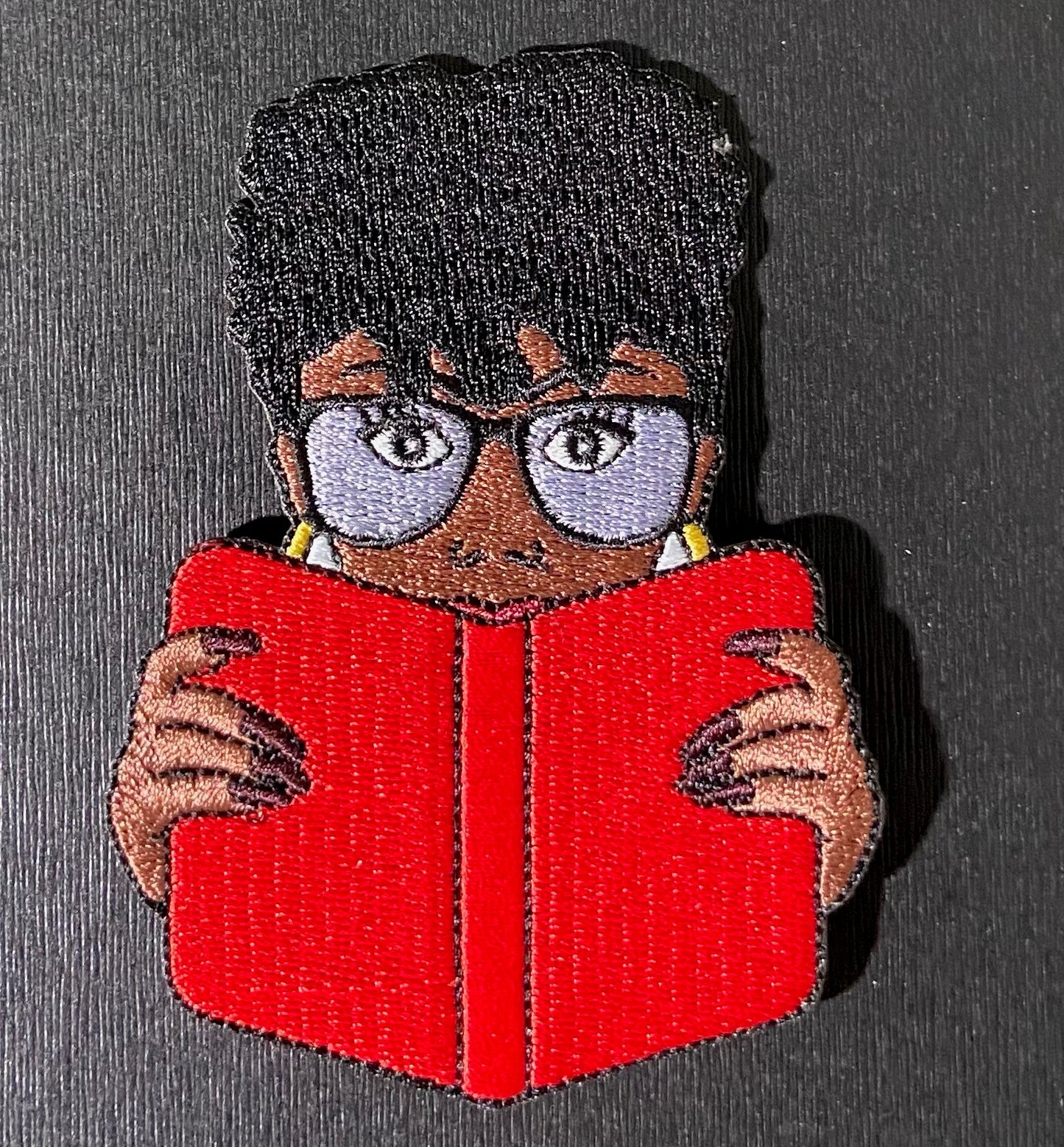 Avah with Her Journal - Embroidered Iron-On Patch