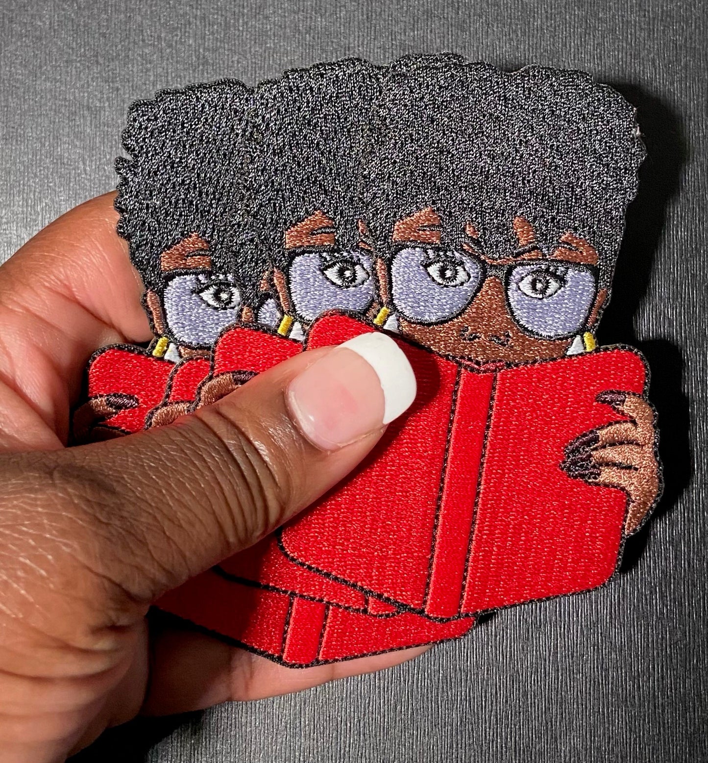 Avah with Her Journal - Embroidered Iron-On Patch